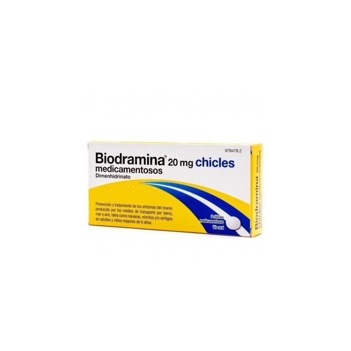 BIODRAMINA  20 mg 12 CHICLES CN978486.7