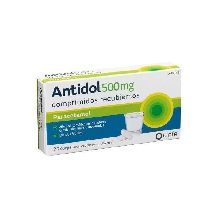 Antidol 500 mg 20 Comprimidos