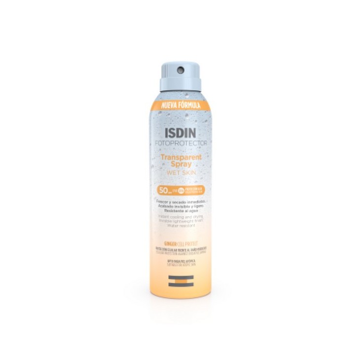 Fotoprotector ISDIN Transparent Spray Wet Skin SPF 50