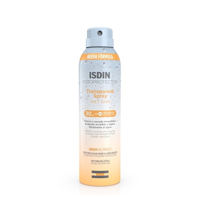 Fotoprotector ISDIN Transparent Spray Wet Skin SPF 30