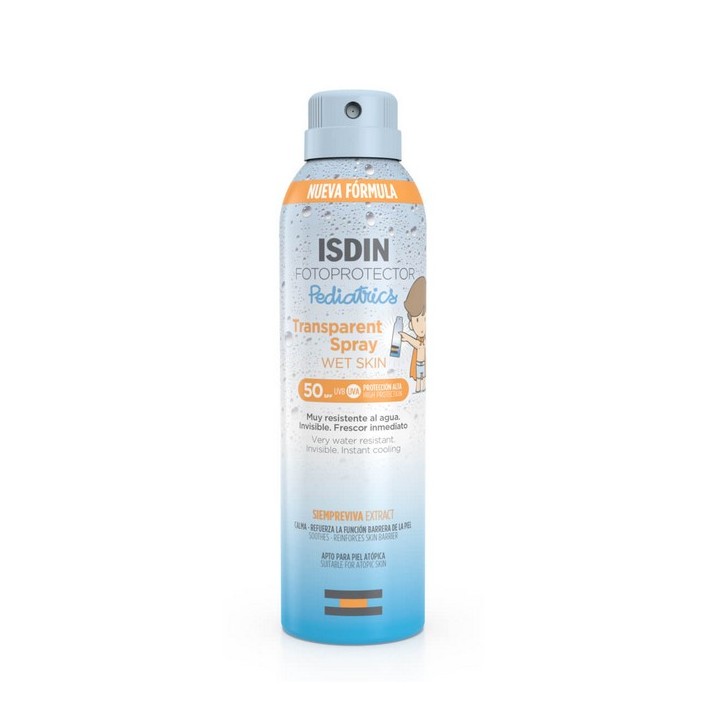 Fotoprotector ISDIN Transparent Spray Wet Skin Pediatrics SPF 50