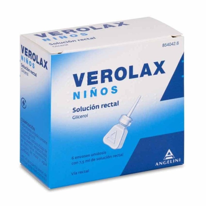  Verolax niños (1.8 ml solucion rectal 6 enemas 2.5 ml)  Código Nacional: CN854042.6