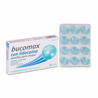 BUCOMAX CON LIDOCAINA 24 PASTILLAS PARA CHUPAR SABOR MENTA CN695782.0