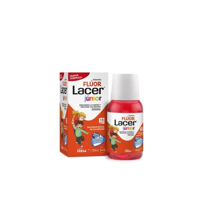 Lacer Júnior Enjuague Bucal uso Diario Sabor Fresa 100ML