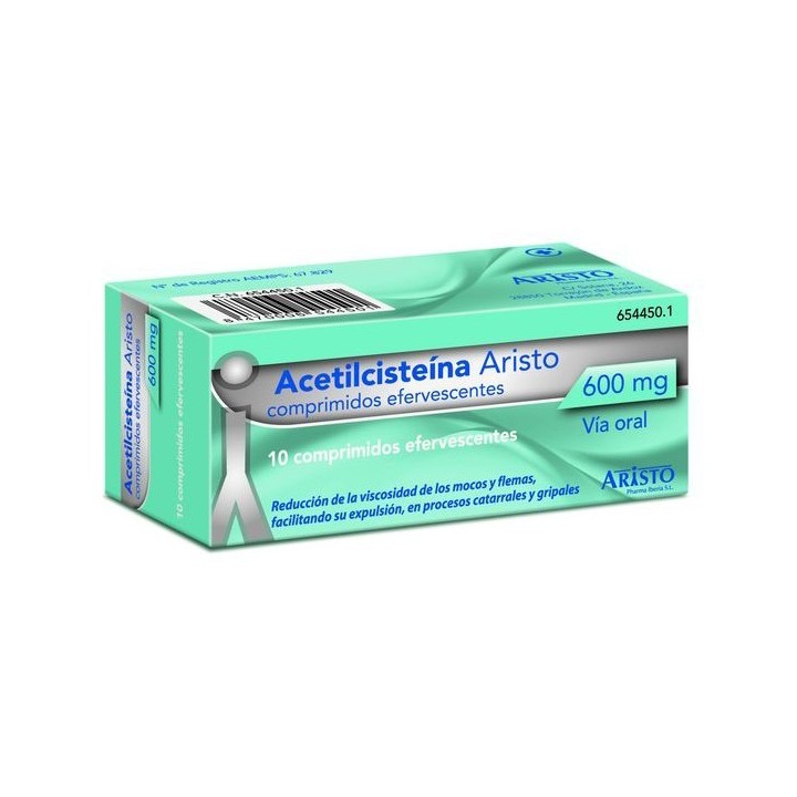 Acetilcisteína Aristo 600 mg 10 Comprimidos Efervescentes