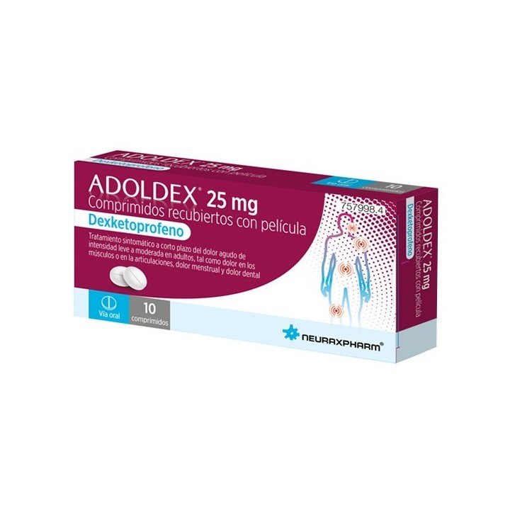 Adoldex 25 mg 10 Comprimidos Recubiertos