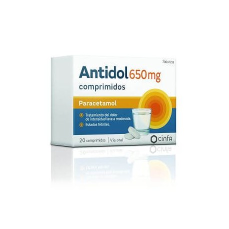 Antidol 650 mg 20 Comprimidos