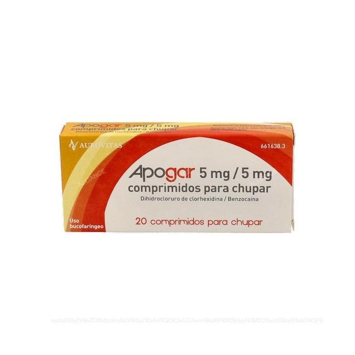 Apogar 5 mg/5 mg 20 Comprimidos Para Chupar