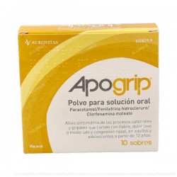 Apogrip 10 Sobres Polvo Para Solución Oral