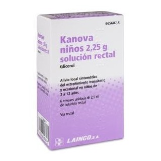 Kanova Niños 2,25 g Solución Rectal 6 Enemas 2,5 mL CN: 665607.5