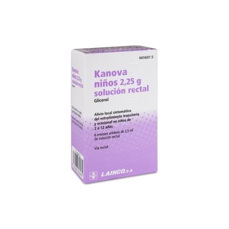 Kanova Niños 2,25 g Solución Rectal 6 Enemas 2,5 mL CN: 665607.5