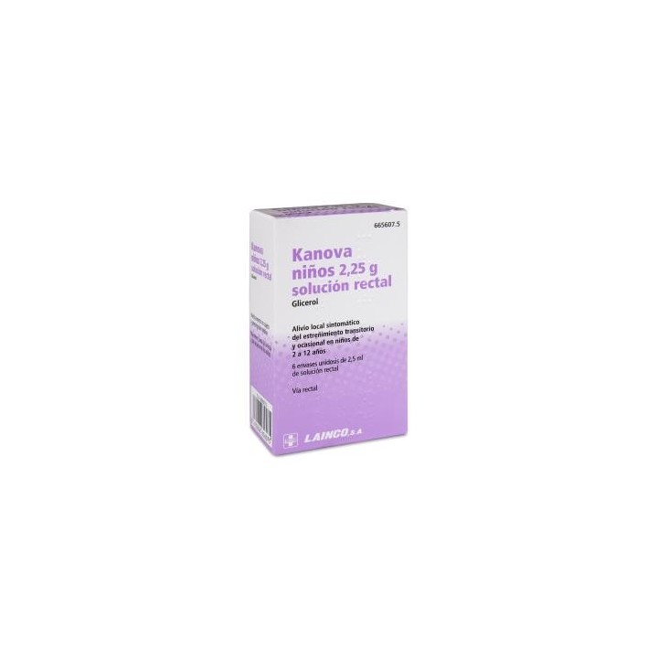 Kanova Niños 2,25 g Solución Rectal 6 Enemas 2,5 mL CN: 665607.5