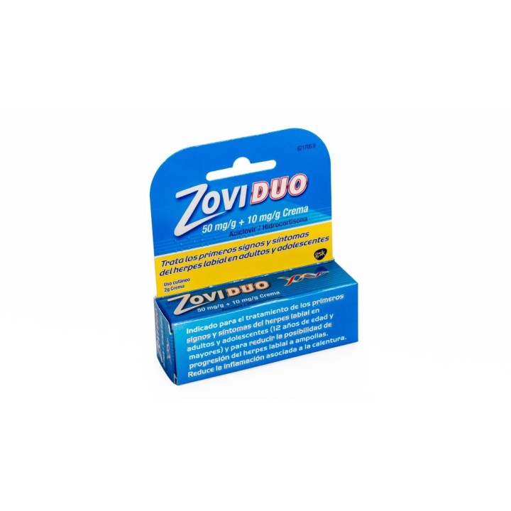 Zoviduo 50 mg/g + 10 mg/g Crema 2 g CN: 671705.9