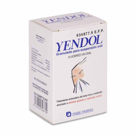 Yendol 10 Sobres Granulado Para Suspesión Oral CN: 934877.9