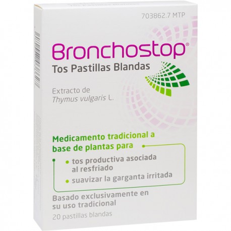 Bronchostop Antitusivo Y Expectorante 20 Pastillas Blandas CN: 715521.8