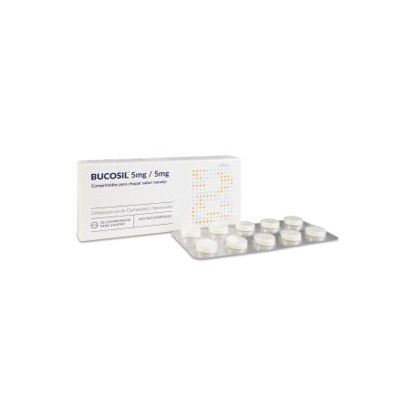 Bucosil 5 mg/5 mg 20 Comprimidos Para Chupar Sabor Naranja CN: 729216.6