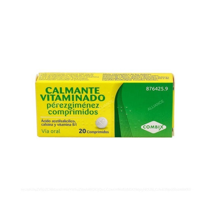 Calmante Vitaminado Perez Gimenez 20 Comprimidos CN: 876425.9