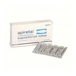 Apiretal  Niños 250 mg 5 Supositorios