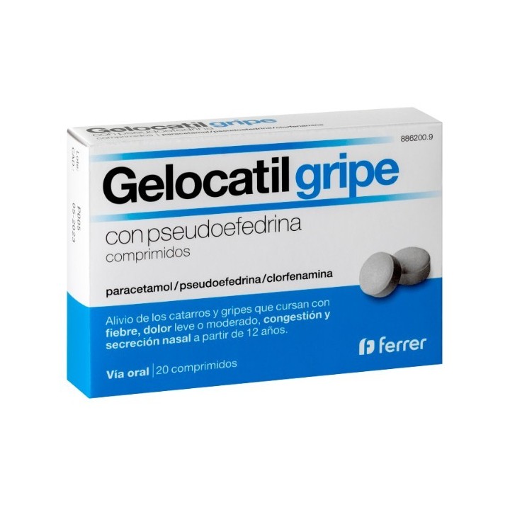 Gelocatil Gripe con Pseudofedrina Comprimidos