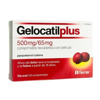 Gelocatil Plus 500 mg/65 mg 20 Comprimidos