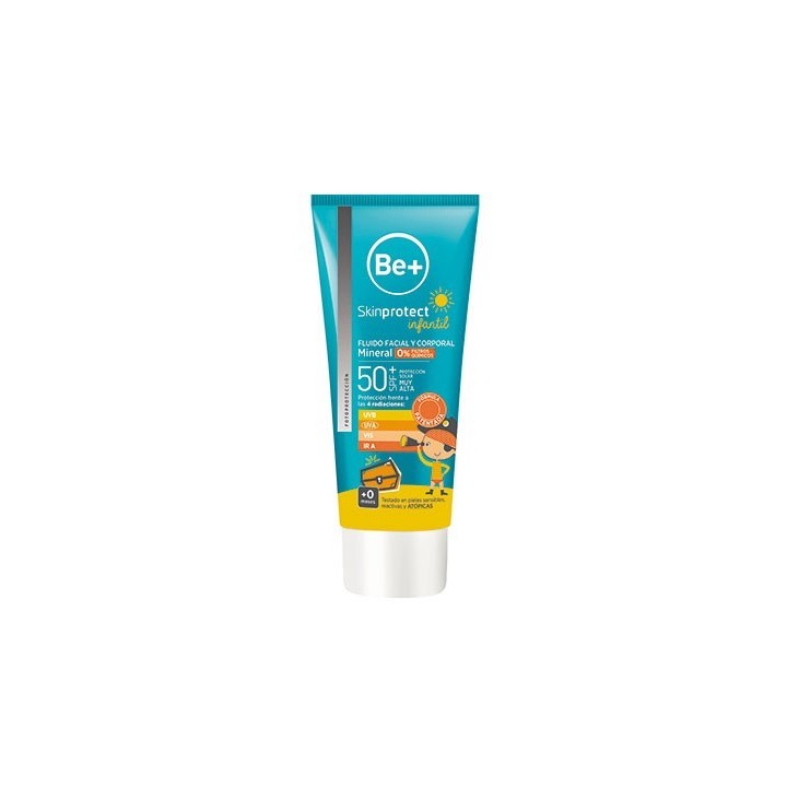 Be+ Skinprotect Fluido Mineral Facial y Corporal 0% Filtros Químicos SPF50+ 100mL